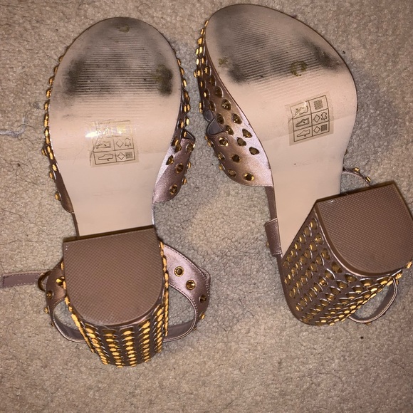 Aldo Blush Rhinestone Block Heels - Picture 6 of 6